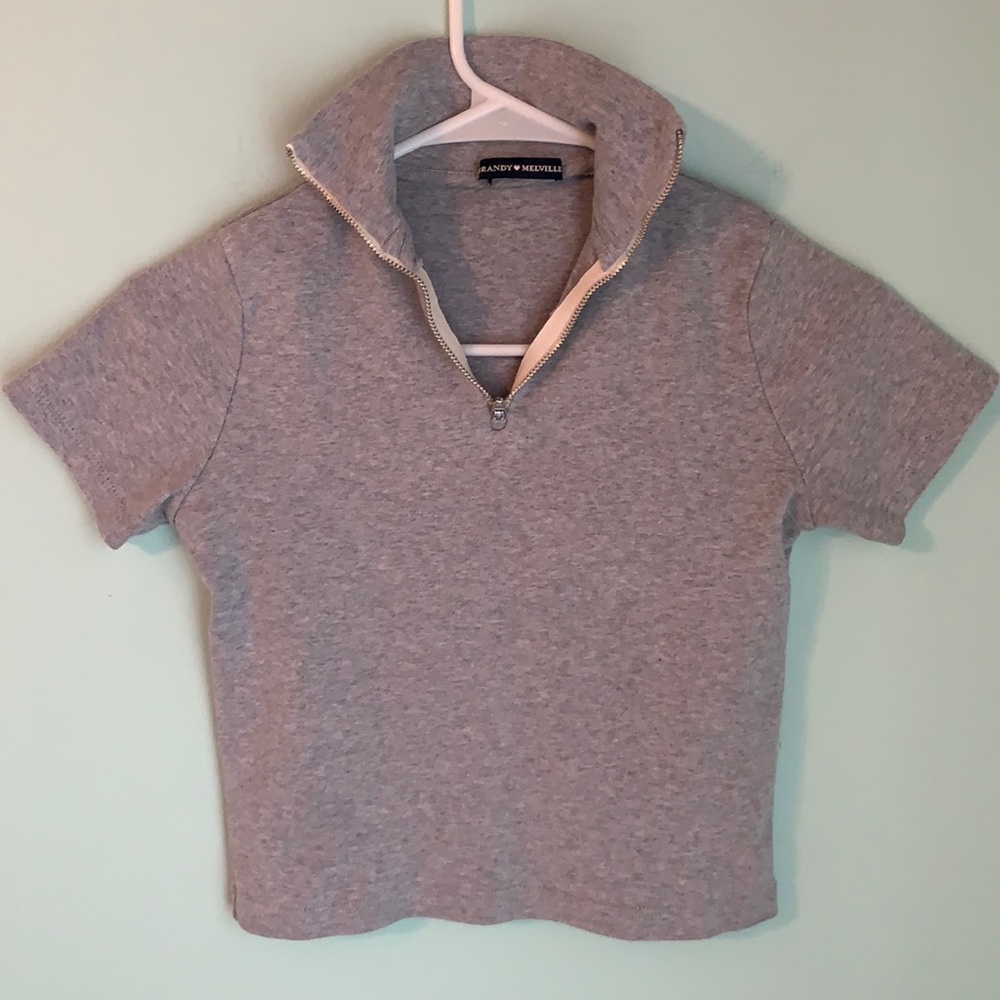 Brandy Melville Gray Crop Top